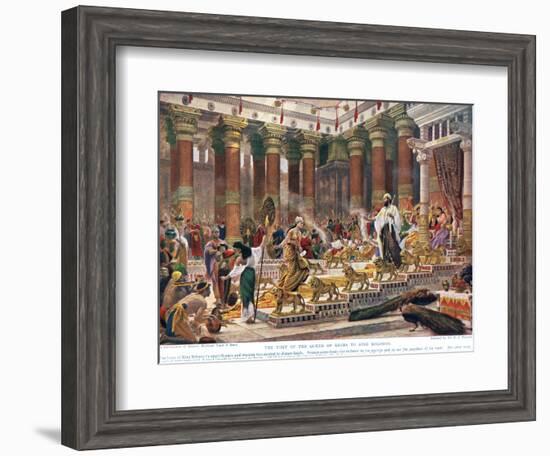 The Visit of the Queen of Sheba to King Solomon, Illustration from 'Hutchinson's History of the…-Edward John Poynter-Framed Giclee Print