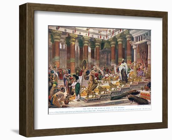 The Visit of the Queen of Sheba to King Solomon, Illustration from 'Hutchinson's History of the…-Edward John Poynter-Framed Giclee Print