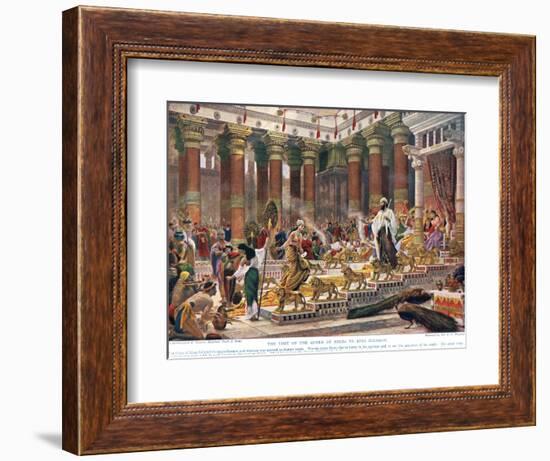 The Visit of the Queen of Sheba to King Solomon, Illustration from 'Hutchinson's History of the…-Edward John Poynter-Framed Giclee Print