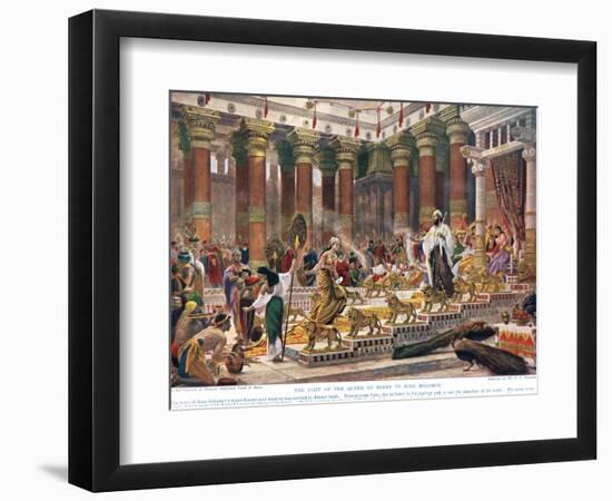 The Visit of the Queen of Sheba to King Solomon, Illustration from 'Hutchinson's History of the…-Edward John Poynter-Framed Giclee Print