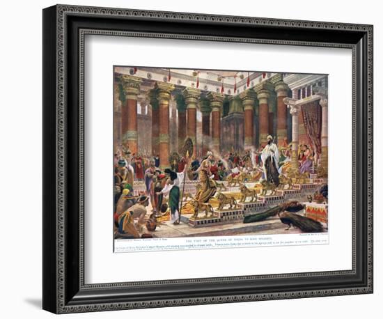 The Visit of the Queen of Sheba to King Solomon, Illustration from 'Hutchinson's History of the…-Edward John Poynter-Framed Giclee Print