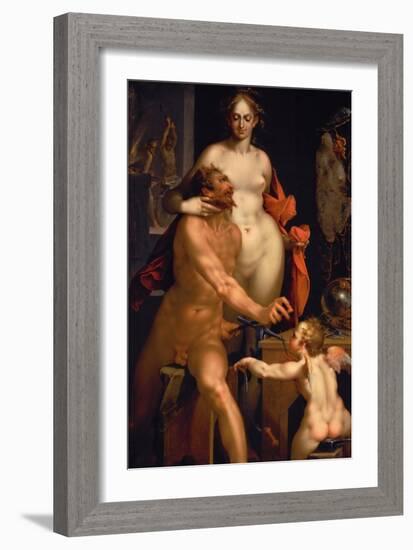 The Visit of Venus to Vulcan, C. 1610-Bartholomeus Spranger-Framed Giclee Print