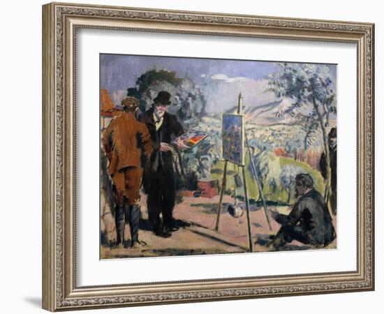 The Visit to Cezanne-Maurice Denis-Framed Giclee Print