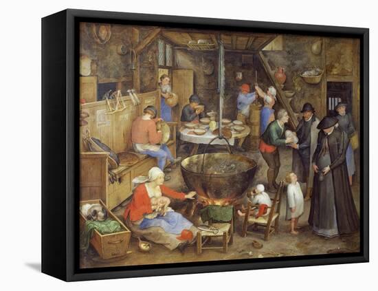 The Visit to Farm, 1597-Jan Brueghel the Elder-Framed Premier Image Canvas