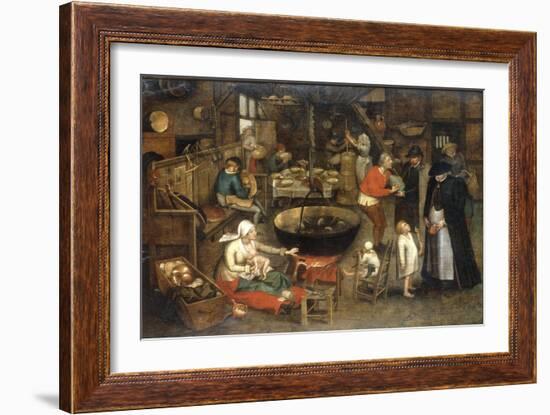 The Visit to the Farm-Pieter Bruegel the Elder-Framed Giclee Print