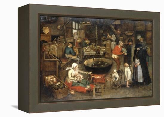 The Visit to the Farm-Pieter Bruegel the Elder-Framed Premier Image Canvas