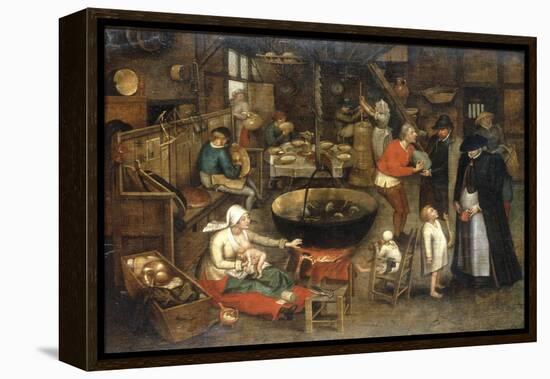 The Visit to the Farm-Pieter Bruegel the Elder-Framed Premier Image Canvas