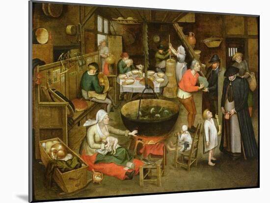 The Visit to the Farm-Pieter Brueghel the Younger-Mounted Giclee Print