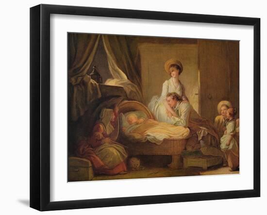 'The Visit to the Nursery', c1775-Jean-Honore Fragonard-Framed Giclee Print