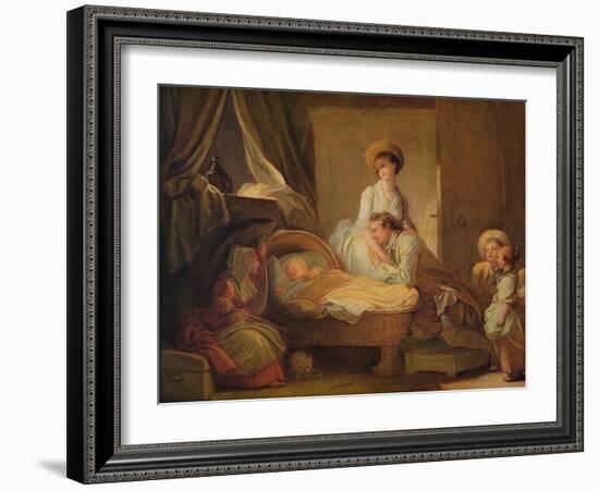 'The Visit to the Nursery', c1775-Jean-Honore Fragonard-Framed Giclee Print