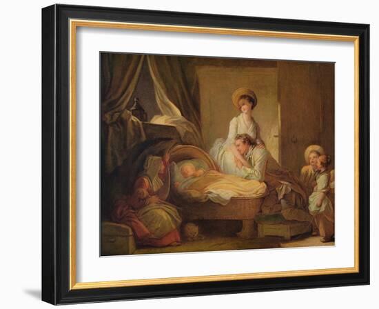 'The Visit to the Nursery', c1775-Jean-Honore Fragonard-Framed Giclee Print