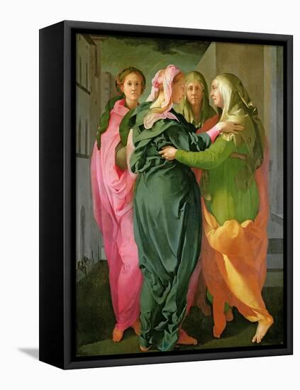 The Visitation, 1528-30 (Fresco) (See 208284 and 60439 for Details)-Jacopo da Carucci Pontormo-Framed Premier Image Canvas