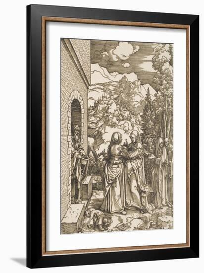 The Visitation, from the Series "The Life of the Virgin", C.1504, Printed C.1600-Albrecht Dürer-Framed Giclee Print