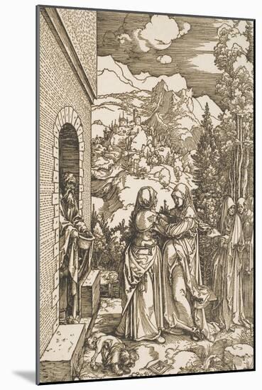 The Visitation, from the Series "The Life of the Virgin", C.1504, Printed C.1600-Albrecht Dürer-Mounted Giclee Print