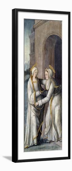 The Visitation, Left Hand Panel from a Triptych (Oil on Panel)-French School-Framed Giclee Print