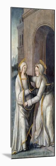 The Visitation, Left Hand Panel from a Triptych (Oil on Panel)-French School-Mounted Giclee Print