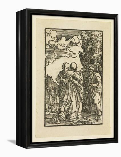 The Visitation of the Virgin to Elizabeth-Albrecht Altdorfer-Framed Premier Image Canvas