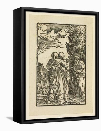 The Visitation of the Virgin to Elizabeth-Albrecht Altdorfer-Framed Premier Image Canvas