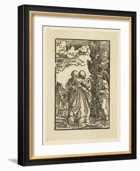 The Visitation of the Virgin to Elizabeth-Albrecht Altdorfer-Framed Giclee Print