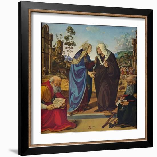 'The Visitation with Saints Nicholas and Anthony Abbot', c1489-1490-Piero di Cosimo-Framed Giclee Print