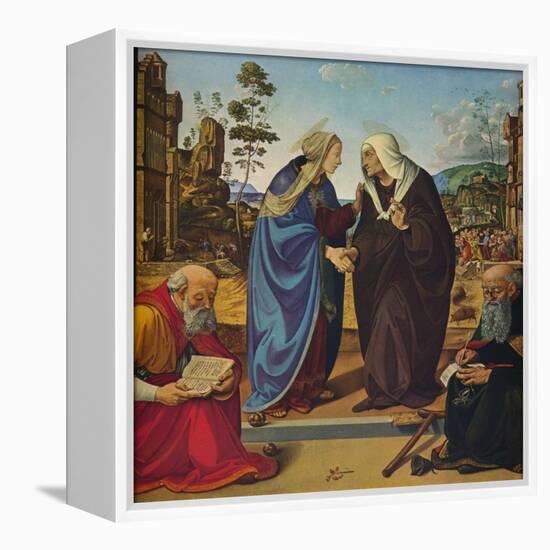 'The Visitation with Saints Nicholas and Anthony Abbot', c1489-1490-Piero di Cosimo-Framed Premier Image Canvas
