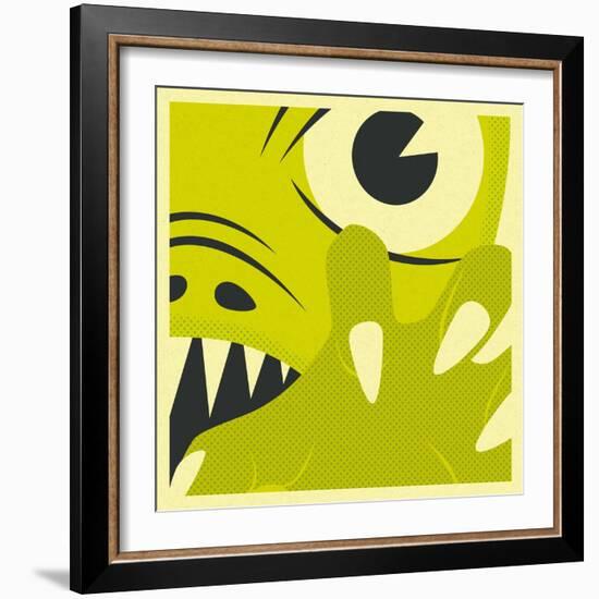 The Visitor-Jazzberry Blue-Framed Art Print