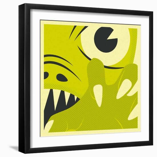 The Visitor-Jazzberry Blue-Framed Art Print