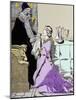 The Viviane Fee Captivates Merlin the Enchanter. Illustration by Howard Pyle (1853 - 1911), America-Howard Pyle-Mounted Giclee Print