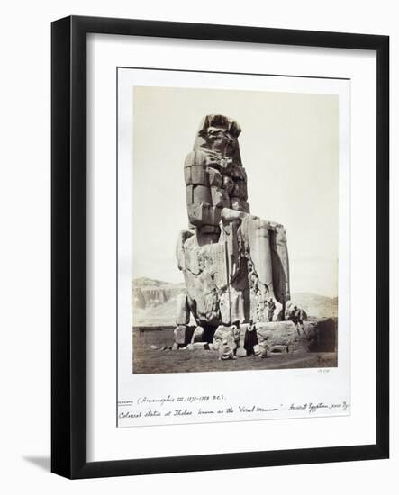 The 'Vocal Memnon', Thebes, Egypt, 1862-Francis Bedford-Framed Photographic Print