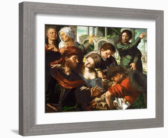 The Vocation of Saint Matthew - Jan Sanders Van Hemessen (C. 1500-C. 1566). Oil on Wood, C. 1548. D-Jan Sanders van Hemessen-Framed Giclee Print