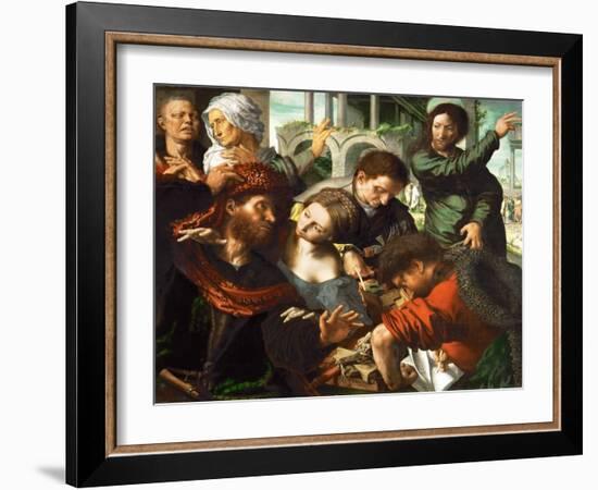 The Vocation of Saint Matthew - Jan Sanders Van Hemessen (C. 1500-C. 1566). Oil on Wood, C. 1548. D-Jan Sanders van Hemessen-Framed Giclee Print