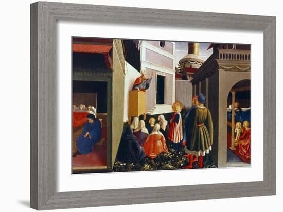 The Vocation of St Nicholas, 1437-Fra Angelico-Framed Giclee Print