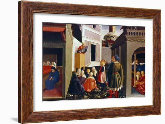 The Vocation of St Nicholas, 1437-Fra Angelico-Framed Giclee Print