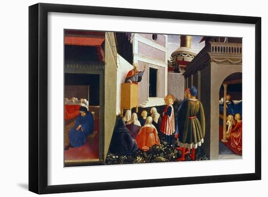 The Vocation of St Nicholas, 1437-Fra Angelico-Framed Giclee Print