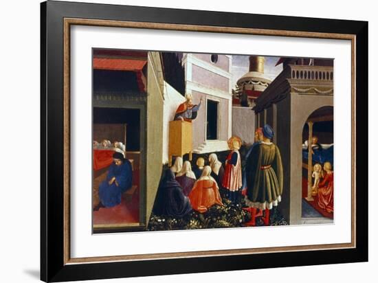The Vocation of St Nicholas, 1437-Fra Angelico-Framed Giclee Print