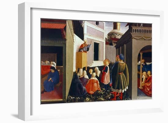 The Vocation of St Nicholas, 1437-Fra Angelico-Framed Giclee Print