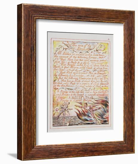 The Voice of the Devil, Illustration and Text from 'The Marriage of Heaven and Hell', C.1790-3-William Blake-Framed Giclee Print