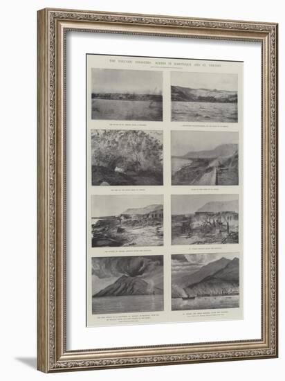 The Volcanic Disasters, Scenes in Martinique and St Vincent-null-Framed Giclee Print