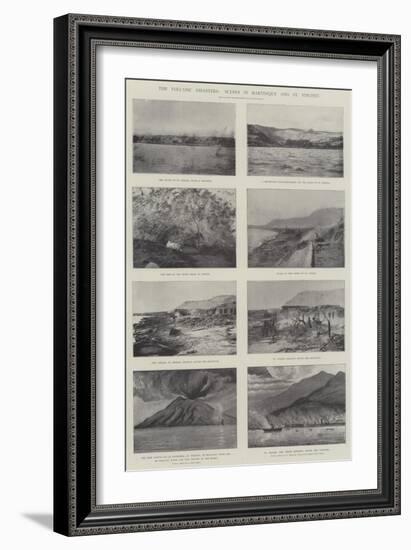 The Volcanic Disasters, Scenes in Martinique and St Vincent-null-Framed Giclee Print