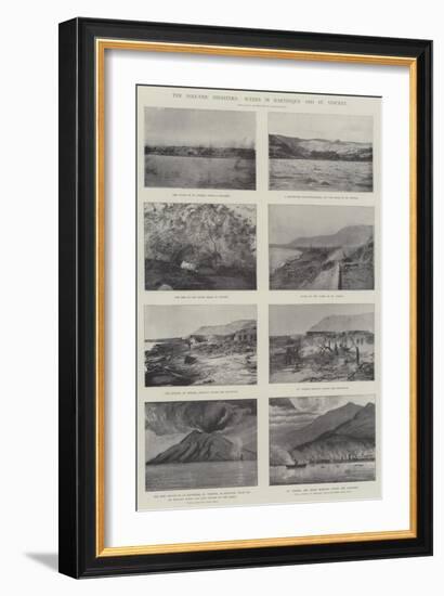 The Volcanic Disasters, Scenes in Martinique and St Vincent-null-Framed Giclee Print