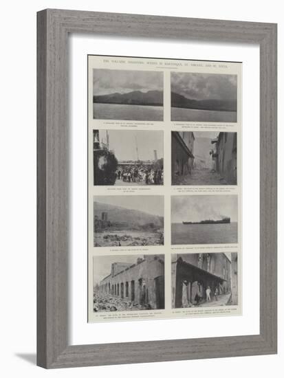 The Volcanic Disasters, Scenes in Martinique, St Vincent, and St Lucia-null-Framed Giclee Print