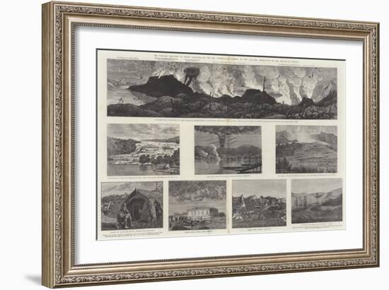 The Volcanic Eruption of Mount Tarawera-null-Framed Giclee Print