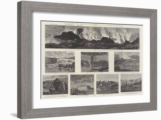 The Volcanic Eruption of Mount Tarawera-null-Framed Giclee Print