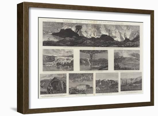 The Volcanic Eruption of Mount Tarawera-null-Framed Giclee Print