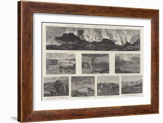 The Volcanic Eruption of Mount Tarawera-null-Framed Giclee Print