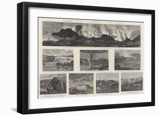 The Volcanic Eruption of Mount Tarawera-null-Framed Giclee Print