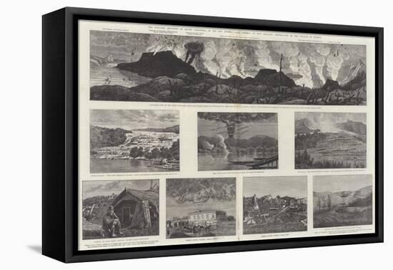 The Volcanic Eruption of Mount Tarawera-null-Framed Premier Image Canvas