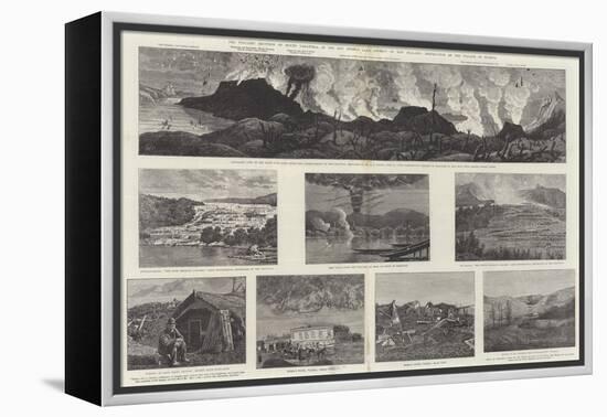The Volcanic Eruption of Mount Tarawera-null-Framed Premier Image Canvas