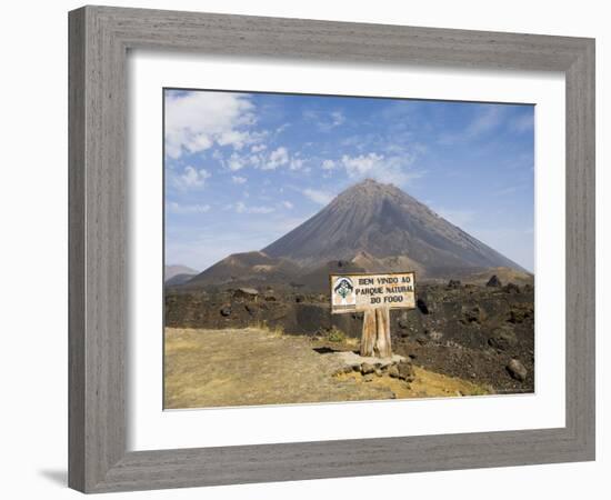 The Volcano of Pico De Fogo in the Background, Fogo (Fire), Cape Verde Islands, Africa-R H Productions-Framed Photographic Print