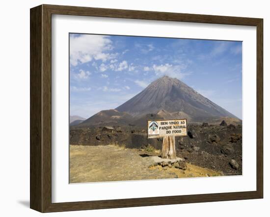 The Volcano of Pico De Fogo in the Background, Fogo (Fire), Cape Verde Islands, Africa-R H Productions-Framed Photographic Print